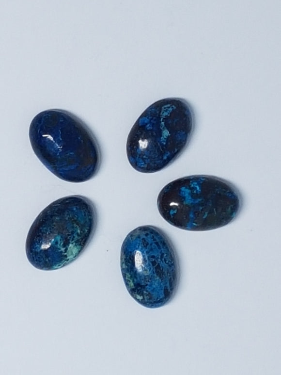 CABOCHONS 12X8MM OVAL NATURAL MALACHITE