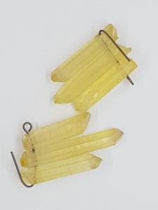 25 - 45MM PLATED QUARTZ CRYSTAL - GOLDEN