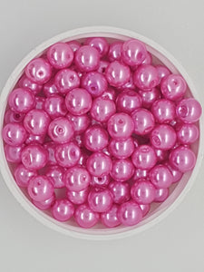 8MM GLASS ROUND PEARLS - FAIRY FLOSS
