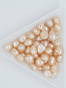 6-7MM FRESHWATER POTATO PEARLS -  PALE PEACH