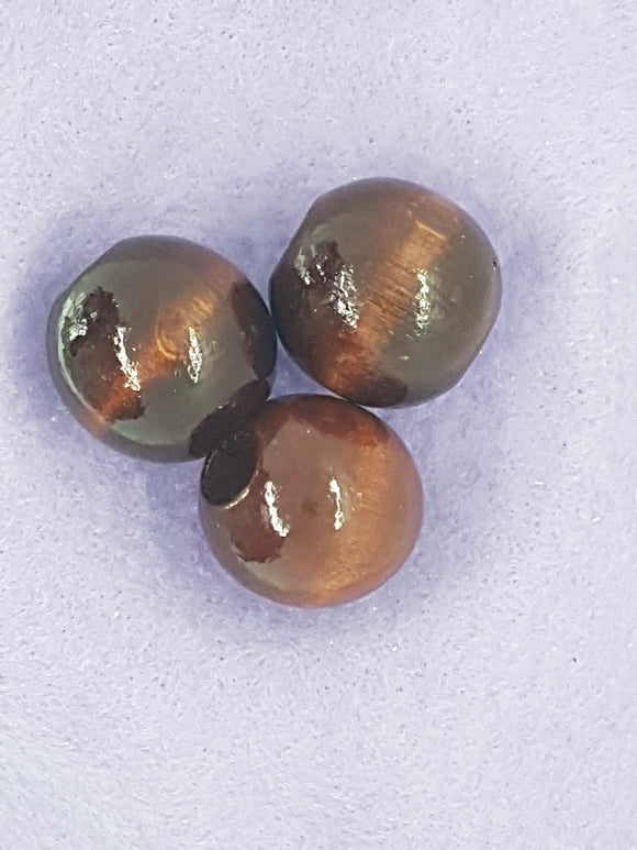 25MM WOODEN ROUND BEADS - DARK BROWN