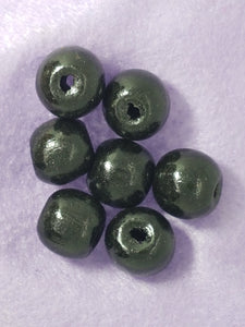 16-18MM WOODEN ROUND BEADS - BLACK