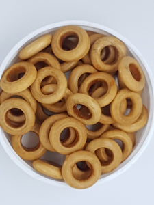 15MM WOODEN LINKING RINGS - WHEAT COLOUR