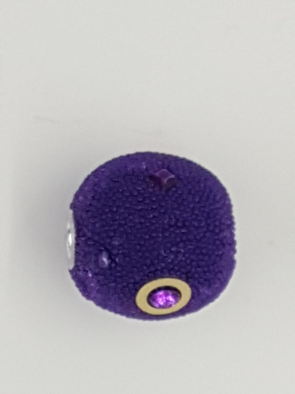 21MM INDONESIAN ROUND BEADS - DEEP PURPLE