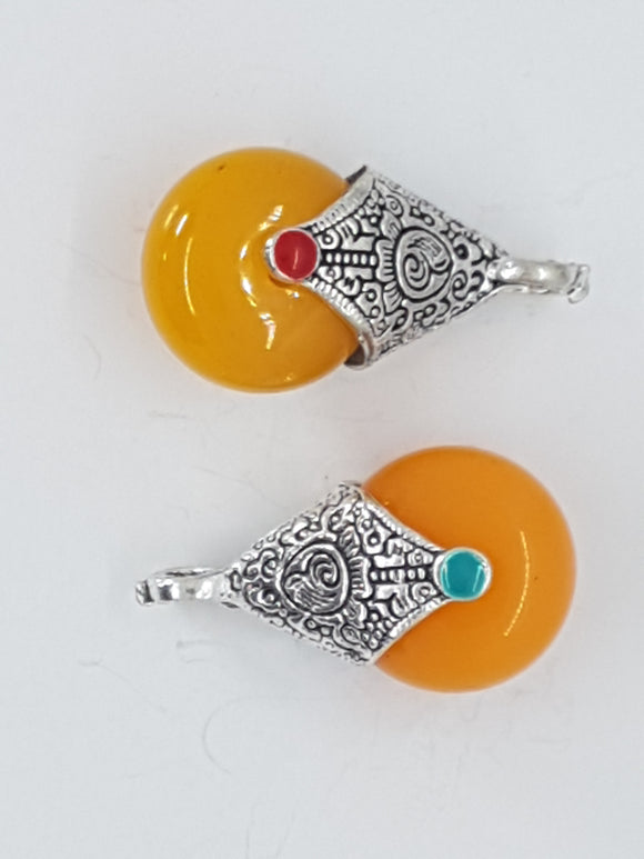 28X16X14MM RESIN PENDANTS - GOLDEN ROD
