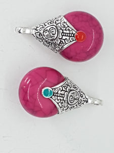 28X16X14MM RESIN PENDANTS - FUCHSIA