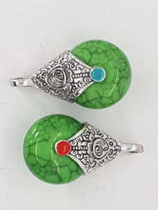 28X16X14MM RESIN PENDANTS - LIGHT GREEN