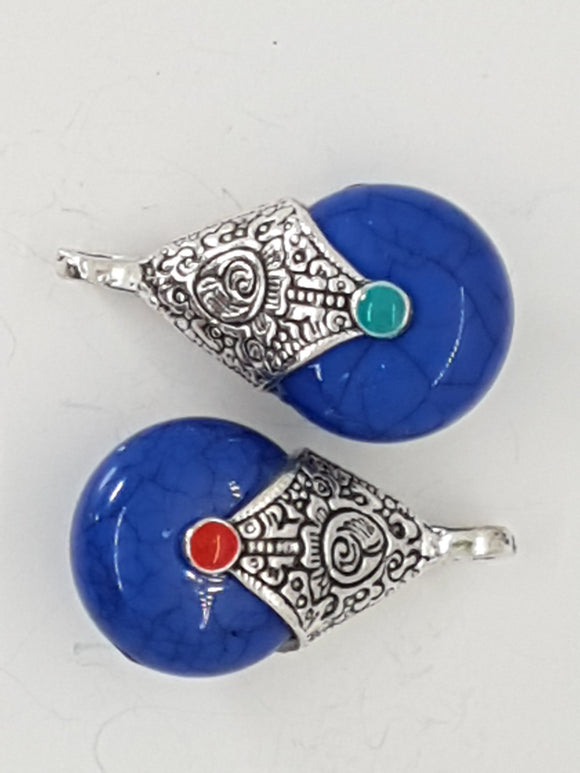 28X16X14MM RESIN PENDANTS - MEDIUM BLUE