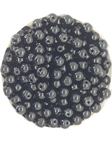 6MM GLASS BEADS - BLACK