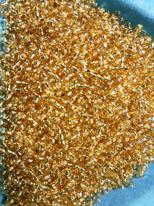 TOHO 11/0 SEED BEADS - SILVER LINED LIGHT KHAKI