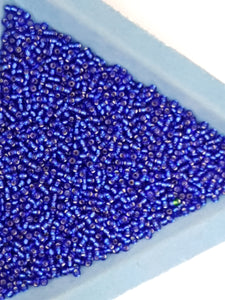 TOHO 11/0 SEED BEADS - SILVER LINED MEDIUM BLUE