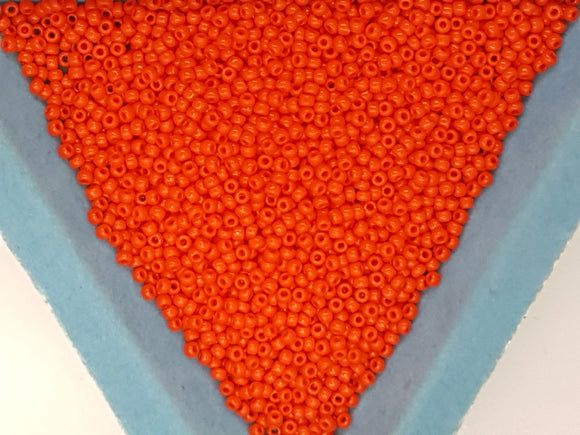 TOHO 11/0 SEED BEADS - OPAQUE RED/ORANGE