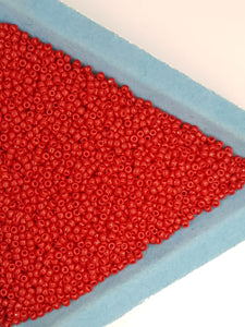 TOHO 11/0 SEED BEADS - OPAQUE CRIMSON