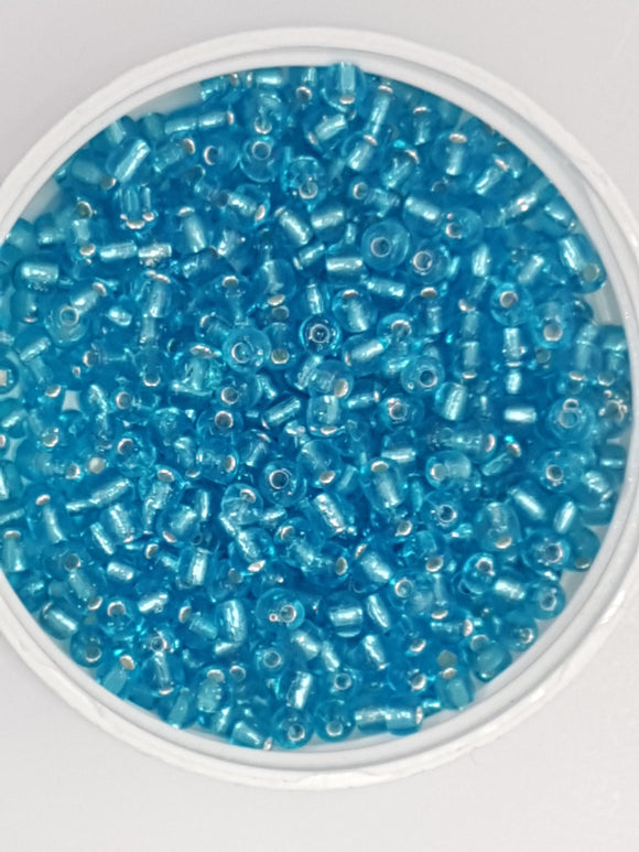 6/0 CHINESE SEED BEADS - TRANSPARENT - LIGHT BLUE