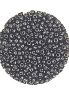 6/0 CHINESE SEED BEADS - OPAQUE - BLACK