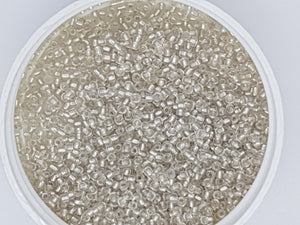 10/0 Chinese Glass Seed Beads - TRANSPARENT - CLEAR SILVER