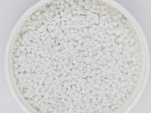 10/0 Chinese Glass Seed Beads - Opaque - White