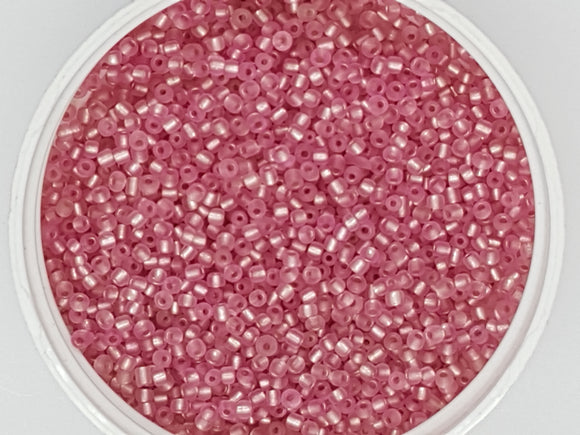 10/0 Chinese Glass Seed Beads - Transparent - Hot Pink