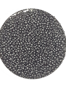 12/0 CHINESE GLASS SEED BEADS - OPAQUE - BLACK