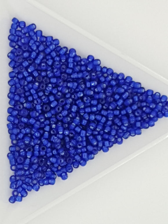 11/0 JAPANESE GLASS SEED BEADS - COBALT COLOUR LINED