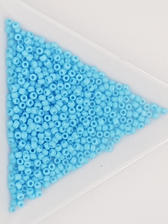 11/0 JAPANESE GLASS SEED BEADS - OPAQUE - BABY BLUE