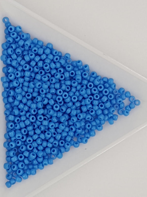 11/0 JAPANESE GLASS SEED BEADS - OPAQUE - SIOUX BLUE