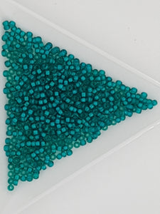 11/0 JAPANESE GLASS SEED BEADS - COLOUR LINED - EMERALD
