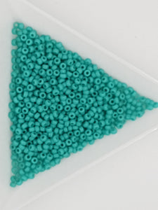 11/0 JAPANESE GLASS SEED BEADS - OPAQUE - MEDIUM TURQUOISE