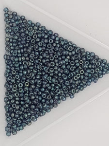 11/0 JAPANESE GLASS SEED BEADS - TANZANITE TEAL LUSTRE
