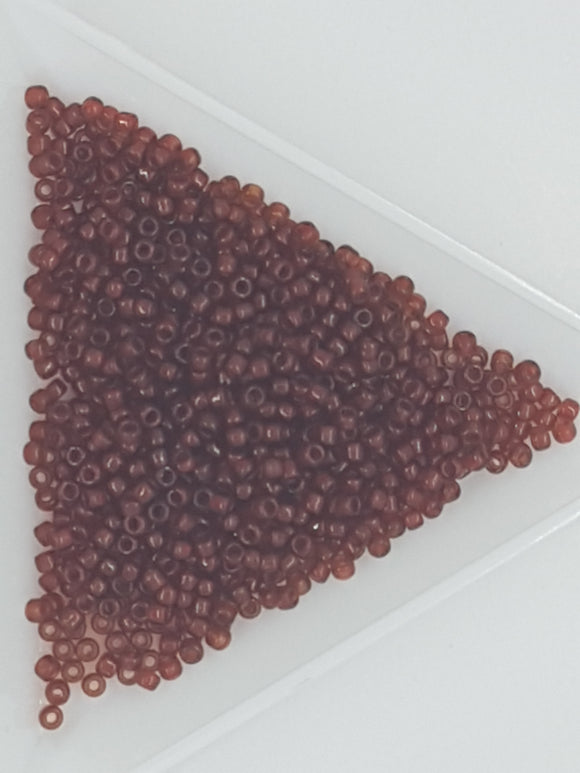 11/0 JAPANESE GLASS SEED BEADS - TRANSPARENT RUSSET