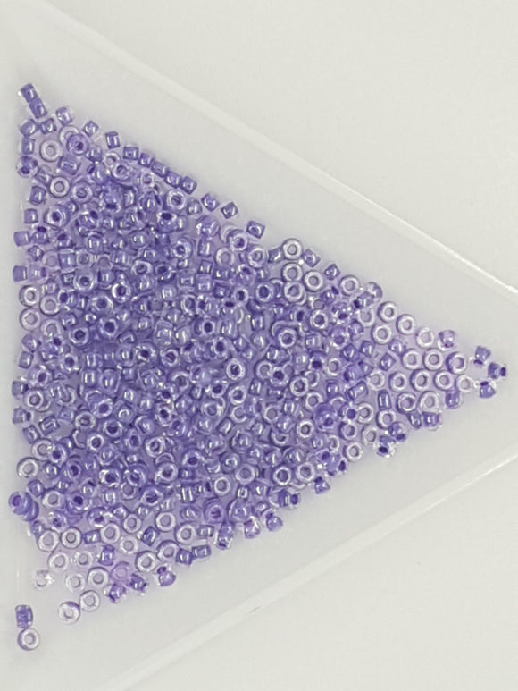 11/0 JAPANESE GLASS SEED BEADS - TRANS. COL. LINED - BLUE VIOLET