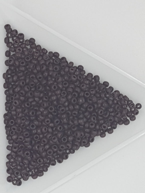 11/0 JAPANESE GLASS SEED BEADS - OPAQUE - DARK BROWN