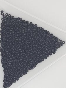 11/0 JAPANESE GLASS SEED BEADS - OPAQUE - BLACK
