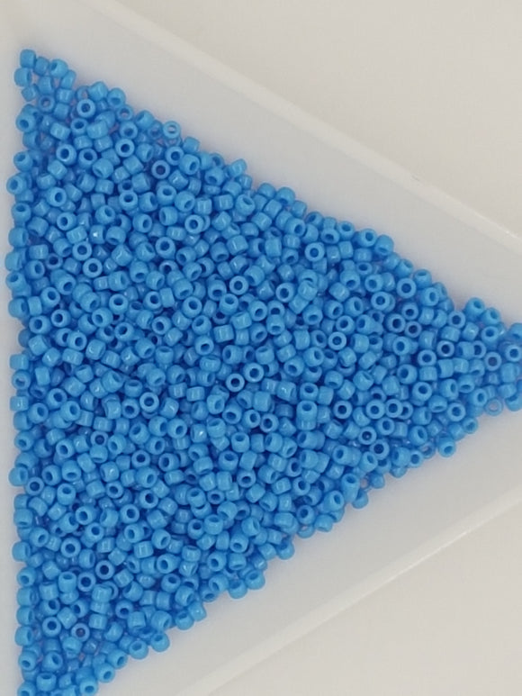 15/0 JAPANESE GLASS SEED BEADS - OPAQUE - SIOUX BLUE