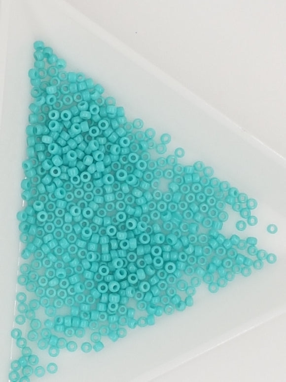 15/0 JAPANESE GLASS SEED BEADS - OPAQUE -TURQUOISE
