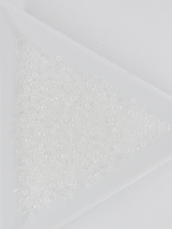 15/0 JAPANESE GLASS SEED BEADS - TRANSPARENT - CRYSTAL