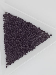 15/0 JAPANESE GLASS SEED BEADS - OPAQUE - DARK BROWN