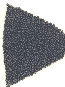 15/0 JAPANESE GLASS SEED BEADS - OPAQUE -BLACK