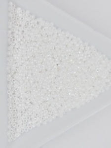 15/0 JAPANESE GLASS SEED BEADS - OPAQUE -PEARL WHITE