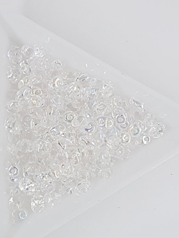 MATSUBO SUPER DUO - CZECH GLASS CRYSTAL - CRYSTAL AB