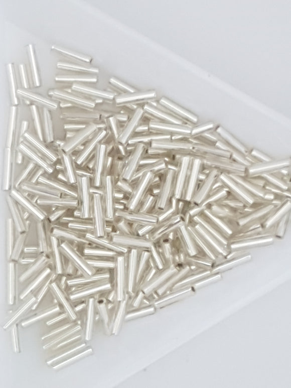 MIYUKI BUGLE BEAD - 6MM S/L SILVER