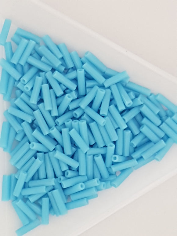 MIYUKI BUGLE BEAD - 6MM OPAQUE TURQUOISE BLUE