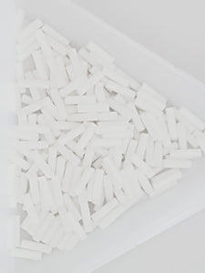 MIYUKI BUGLE BEAD - 6MM OPAQUE WHITE