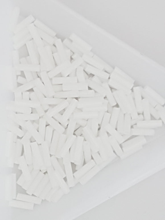 MIYUKI BUGLE BEAD - 6MM OPAQUE WHITE