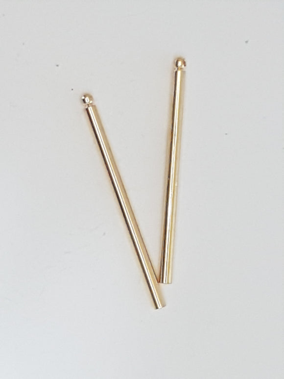 35 X 2MM PENDANT - BRASS RECTANGLE - GOLD FILLED
