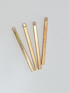 30 X 2MM PENDANT - BRASS RECTANGLE - GOLDEN