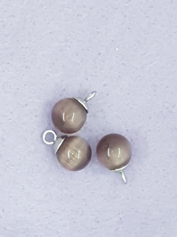 10MM CAT EYE PENDANT/CHARM - PURPLE