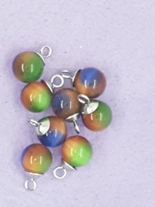 10MM CAT EYE PENDANT/CHARM - RAINBOW
