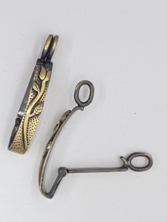 38X5X7MM DONUT BAIL - BRUSHED ANTIQUE BRONZE