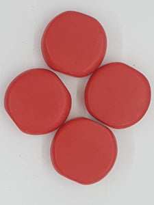 22MM RESIN COIN BEADS - RED